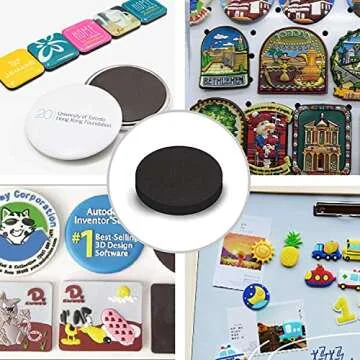 FINDMAG 140 Pcs Round Magnets with Adhesive Backing, Flexible Self Adhesive Magnets for Crafts, Small Sticky Magnetic Dots for Hanging Light Objects, DIY, School, Office, Home