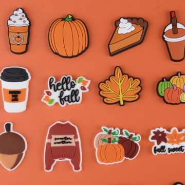 Halloween Pumpkin Shoe Charms Decoration for Festive Style in Autumn