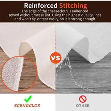 Cheesecloth, 4 Pack DIAM 17.5''&25.5'', Grade 90 Plus, 100% Unbleached Cheese Cloth Fabric for Straining, Ultra Fine Cloths for Cooking & Baking, Washable & Reusable Cotton Strainer & Filter