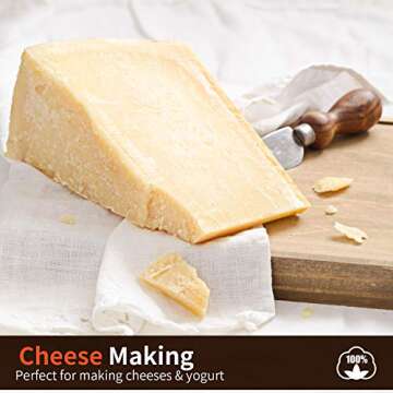 Cheesecloth, 4 Pack DIAM 17.5''&25.5'', Grade 90 Plus, 100% Unbleached Cheese Cloth Fabric for Straining, Ultra Fine Cloths for Cooking & Baking, Washable & Reusable Cotton Strainer & Filter