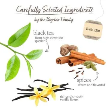 Bigelow Tea Vanilla Chai Black Tea, Caffeinated Tea, 20 Count (Pack of 6), 120 Total Tea Bags