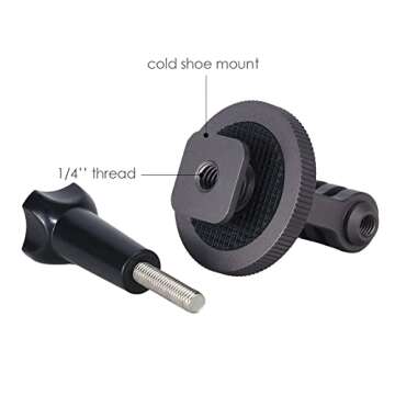 NICEYRIG Hot Shoe Mount Adapter for GoPro Hero 10/9/8/7/6/5, DJI Osmo Action, AKASO Brave 8/7/6 Appl...
