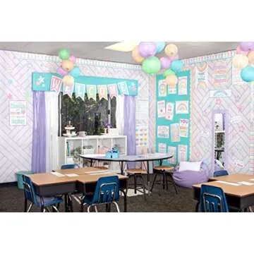 Teacher Created Resources Pastel Pop Pennants Welcome Bulletin Board (TCR8410)