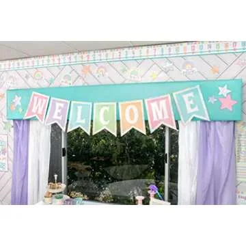 Teacher Created Resources Pastel Pop Pennants Welcome Bulletin Board (TCR8410)