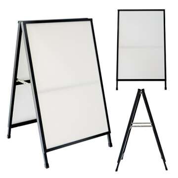 Outdoor A-Frame Sidewalk Sign Double-Sided Display