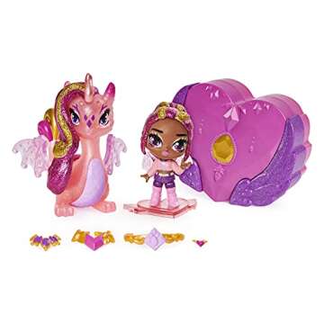 Hatchimals Pixies Riders, Crystal Charlotte Pixie and Draggle Glider Set with Mystery Feature