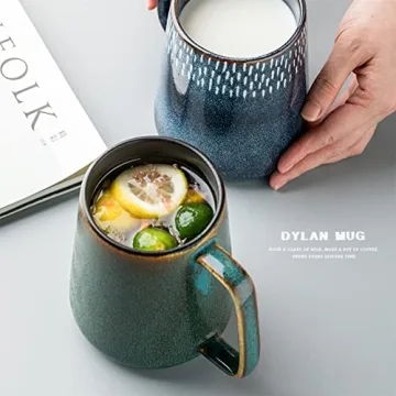 Extra Large Olive Green Ceramic Coffee Mug for All