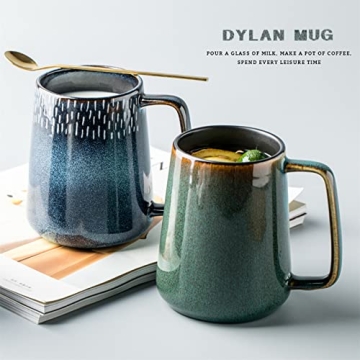 Extra Large Olive Green Ceramic Coffee Mug for All