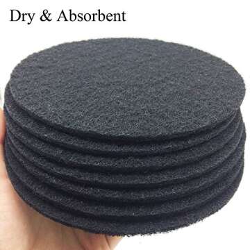 6.7inch Charcoal Filters for Kitchen Compost Bin Pail Replacement Filter Countertop Home Bucket Refill Sets, Round