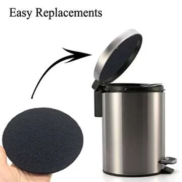 6.7inch Charcoal Filters for Kitchen Compost Bin Pail Replacement Filter Countertop Home Bucket Refill Sets, Round