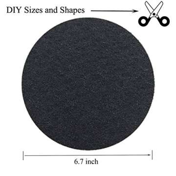 6.7inch Charcoal Filters for Kitchen Compost Bin Pail Replacement Filter Countertop Home Bucket Refill Sets, Round