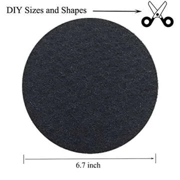 6.7inch Charcoal Filters for Kitchen Compost Bin Pail Replacement Filter Countertop Home Bucket Refill Sets, Round
