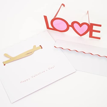 Meri Meri Kids Valentine Cards with Wearable Glasses