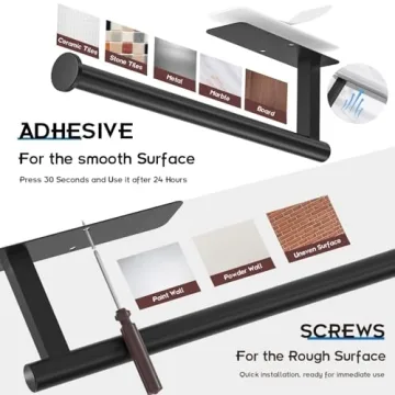 ASTOFLI Self Adhesive Paper Towel Holder - 2 Pack