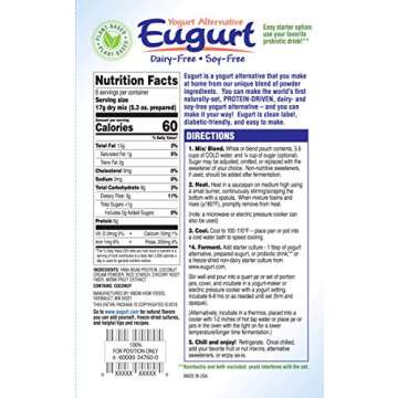 Better Than Yogurt Make At Home Mix (Dairy and Soy Free) - Coconut Flavor, 2 Pack