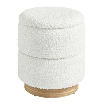 Get Set Style Round Ottoman with Storage - Modern & Versatile