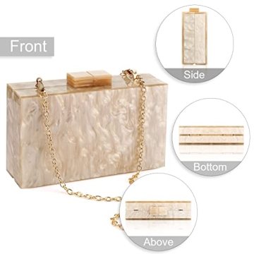 Elegant Marbling Acrylic Purse for Women Embrace Chic Style