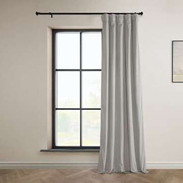HPD Half Price Drapes Heritage Plush Velvet Curtains 96 Inches Long Room Darkening Curtains for Bedr...