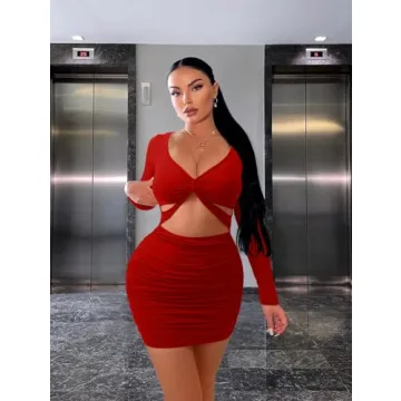 XXTAXN Women's Sexy Bodycon Mini Dress for Nights Out