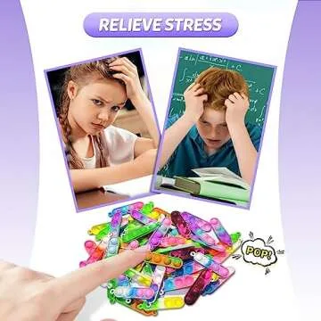 260 PCS Pop Keychain Bulk Party Favors,Fidget Toys for Kids Bulk Mini Pop Keychain Sensory Toys Stocking Pinata Stuffers Birthday Classroom Prizes Toddler Toys Fidget Pack Stress Relief Toys