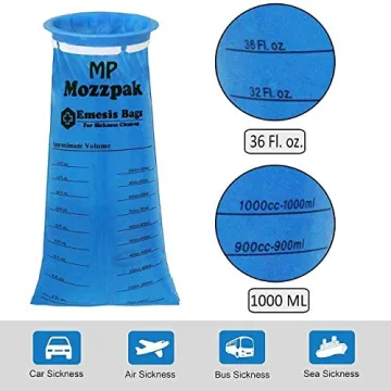 MP MOZZPAK Disposable Vomit Bags 15 Pack for Travel