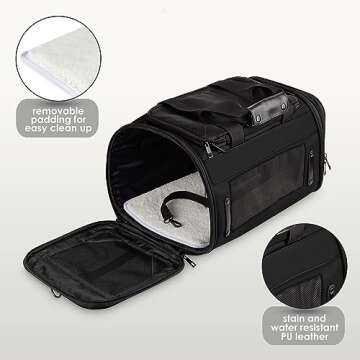 Luxury TSA Approved Pet Carrier for Small Dogs and Cats