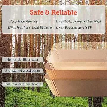 COSORI Air Fryer Liners, 100 PCS Square Disposable Paper Liners, Non-Stick Silicone Oil Coating, Little to No Cleaning, 7.9" Unbleached Food Grade, Resistant to 465°F, Thickened Not Easy to Break