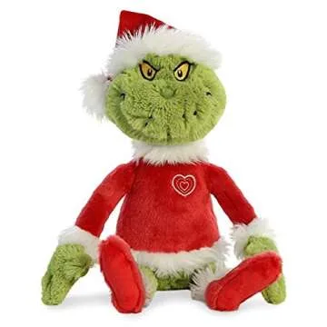 Aurora® Whimsical Dr. Seuss™ Grinch Santa Stuffed Animal - Magical Storytelling - Officially Lice...