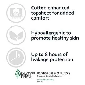 Amazon Basics Women's Protective Underwear, Incontinence & Postpartum, Maximum Absorbency, Medium, Lavender, 20 Count, (1 Pack of 20)