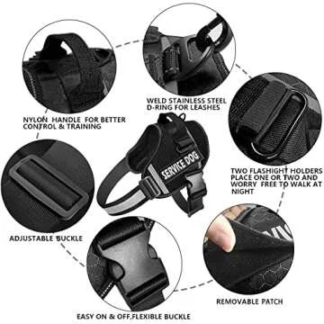 JSXD Dog Harness: Adjustable No-Pull Vest with Reflective Straps for All Breeds