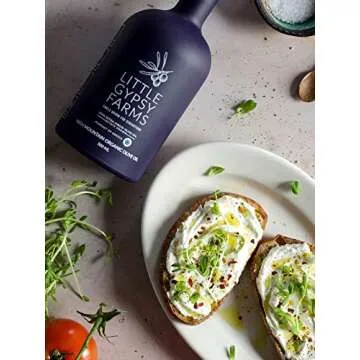 High Mountain Organic EVOO | Little Gypsy Farms Estate Grown Greek Extra Virgin Olive Oil | 5x High Polyphenols | Small Batch | First Cold-Pressed | NYIOOC Gold Award | Product Of Greece | 500ml