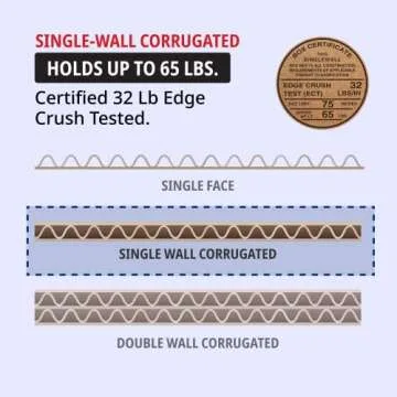 TAPE LOGIC 12 x 12 x 4 Corrugated Cardboard Boxes, Flat 12"L x 12"W x 4"H, Pack of 25 | Shipping, Packaging, Moving, Storage Box for Home or Business, Strong Wholesale Bulk Boxes