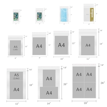 300 Clear Self Sealing Cello Bags for Cookies Crafts & Gifts