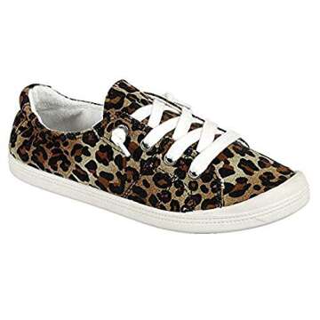Forever Link Women's Classic Slip-On Comfort Fashion Sneaker - Leopard Print