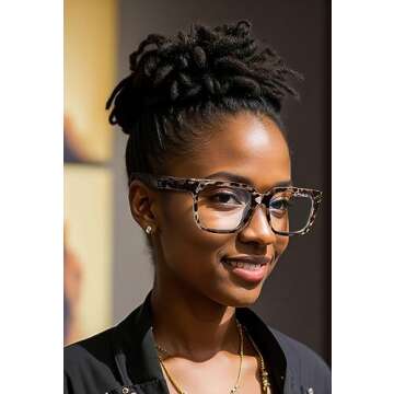 VISOONE Rectangle TR90 Blue Light Blocking Glasses Computer Eyewear with Preppy Look for Women and Men Cougar