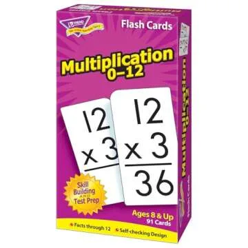 Multiplication 0-12 Skill Drill Flash Cards for Fun Learning