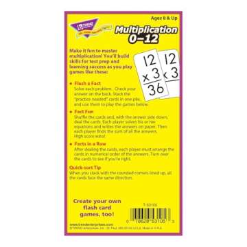 Multiplication 0-12 Skill Drill Flash Cards for Fun Learning