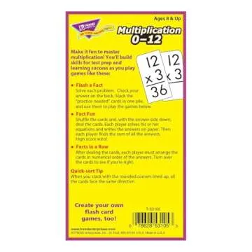 Multiplication 0-12 Skill Drill Flash Cards for Fun Learning