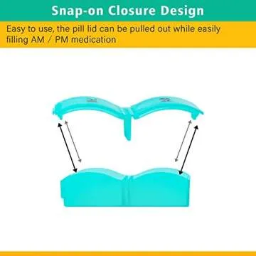 Monthly Pill Organizer For 30 Day, 2 Times a Day, One Month Pill Case AM PM, Travel 4 Week Pill Box, 31 Day Pill Medicine Container Vitamins Holder for Fish Oil, Medications and Supplements