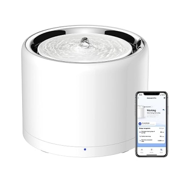 PETKIT Stainless Steel Cat Water Fountain with Wireless Pump, Ultra Quiet Pet Water Dispenser for Do...