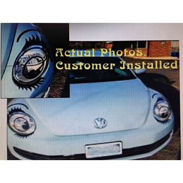 Playful Car Eyelashes Set for VW Bug Headlight Customization