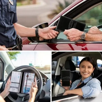 Car Registration and Insurance Holder - Black Organizer
