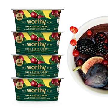 Delicious Dark Cocoa Cherry Plant-Based Meal Replacement Bowls