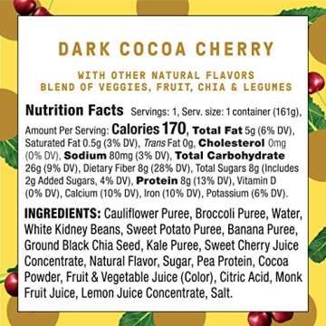 Delicious Dark Cocoa Cherry Plant-Based Meal Replacement Bowls
