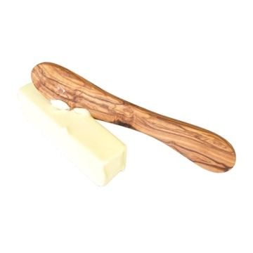 Naturally Med Olive Wood Spreader – Elegant Kitchen Tool for Butter & Spreads