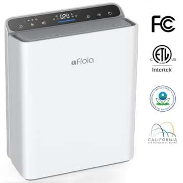 Air Purifier for Home Large Room Bedroom Up to 2000Ft² with PM2.5 Display Air Quality Sensor&Smart Auto Mode, 3-Stage Filter Cleaner Odor Eliminator, Remove Pet Dander Pollen Allergy Dust Mold Smoke