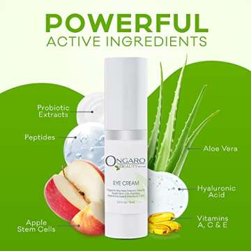 Ongaro Beauty - Eye Wrinkle Cream for Women & Men, Anti-Aging Dark Circles Under Eye Cream, Under Ey...