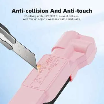 BRDRC Pocket 3 Protective Cover Case, Gimbal Lens Cap Screen Protector for DJI Osmo Pocket 3 Creator Combo Accessories (Black)