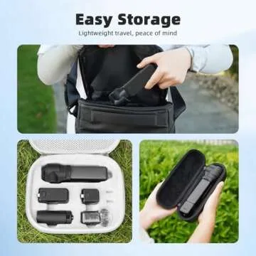 BRDRC Pocket 3 Protective Cover Case, Gimbal Lens Cap Screen Protector for DJI Osmo Pocket 3 Creator Combo Accessories (Black)