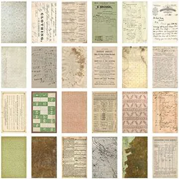 Tim Holtz Backdrops 1 Craft Paper - 24 Unique Sheets
